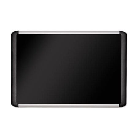 Bi-Silque MasterVisi, Black Fabric Bulletin Board, 24 X 36, Silver/black MVI030301